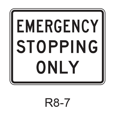 EMERGENCY STOPPING ONLY R8-7