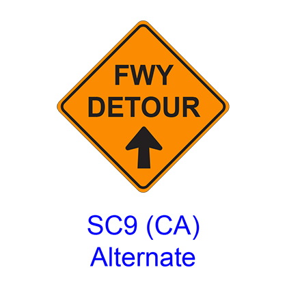 FWY DETOUR with Arrow SC9CAA