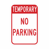 COATED TEMP NO PARKING SIGN