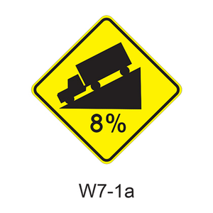 Hill with Grade [symbol] W7-1a