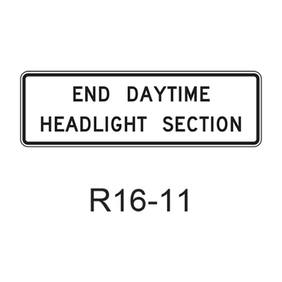 END DAYTIME HEADLIGHT SECTION R16-11