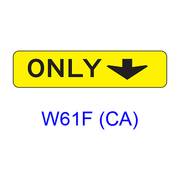 ONLY (w/ down arrow) W61F(CA)