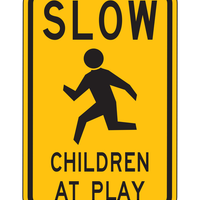 SLOW CHILDREN AT PLAY HI 18X24