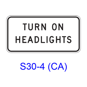 TURN ON HEADLIGHTS S30-4(CA)