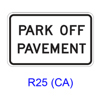 PARK OFF PAVEMENT R25(CA)