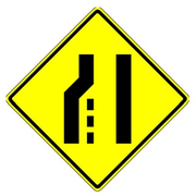 LEFT LANE ENDS 36" HIP .080