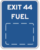 Single-Exit Interchange (One Service) Mainline EXIT XX SG42-9(CA)