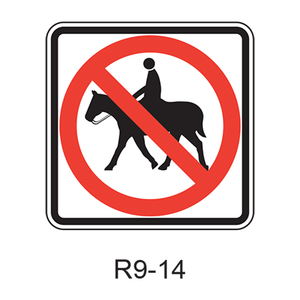 No Equestrians [symbol] R9-14