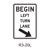 BEGIN LEFT TURN LANE R3-20L