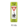 In-Street Schoolchildren Crossing [symbol] R1-6b