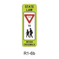 In-Street Schoolchildren Crossing [symbol] R1-6b