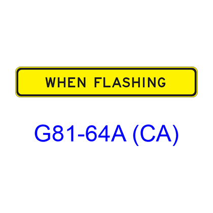 WHEN FLASHING G81-64A (CA)