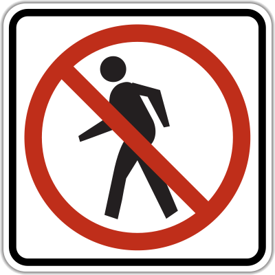 NO PED XING 18