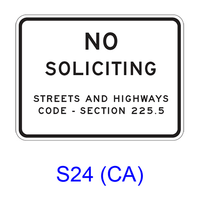 NO SOLICITING S24(CA)