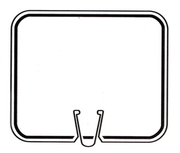 CONE SIGN BLANK WHITE