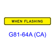 WHEN FLASHING G81-64ACA