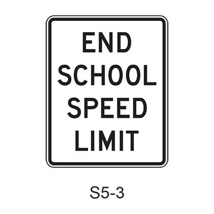 END SCHOOL SPEED LIMIT S5-3