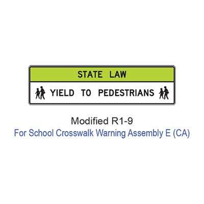 School Crosswalk Warning Assembly E [symbol] R1-9SCH