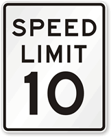 SPEED LIMIT 10 PLASTIC NR 24"