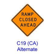 RAMP CLOSED AHEAD C19CAA