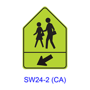 School Crosswalk Warning Assembly B  [symbol] SW24-2(CA)