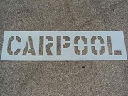 12" PLASTIC CARPOOL STENCIL