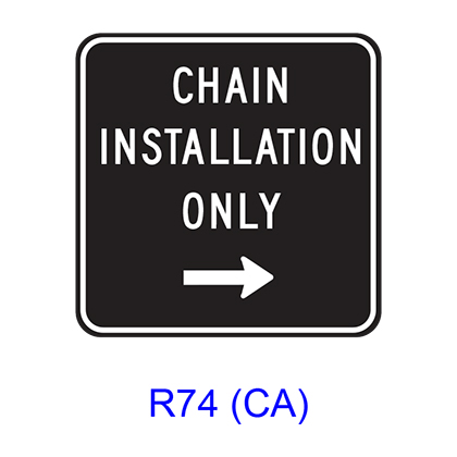 CHAIN INSTALLATION ONLY R74(CA)