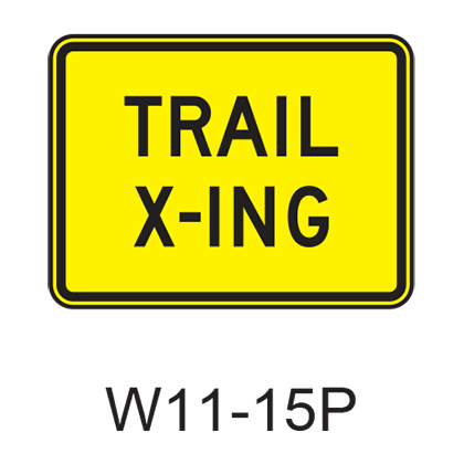 TRAIL X-ING [plaque] W11-15P