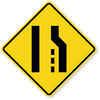 RIGHT LANE ENDS 36" HIP .080