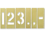 4" BRASS STENCIL NUMBERS