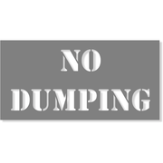 STENCIL PLASTIC 4" NO DUMPING